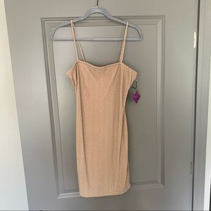 Forever21 Ribbed Gold Bodycon Dress
